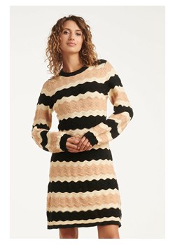 Smashed Lemon Sukienka dzianinowa w kolorze beżowym ze sklepu Limango Polska w kategorii Sukienki - zdjęcie 188601647