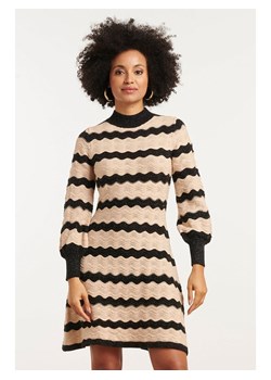 Smashed Lemon Sukienka dzianinowa w kolorze beżowym ze sklepu Limango Polska w kategorii Sukienki - zdjęcie 188602125