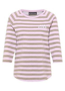 ELBSAND Koszulka "Celin" w kolorze szarobrązowo-jasnoróżowym ze sklepu Limango Polska w kategorii Bluzki damskie - zdjęcie 188605575