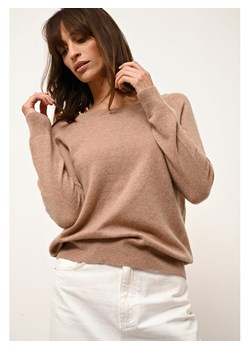 Just Cashmere Kaszmirowy sweter "Abigail" w kolorze beżowym ze sklepu Limango Polska w kategorii Swetry damskie - zdjęcie 188608196