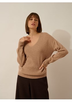 Just Cashmere Kaszmirowy sweter "Birse" w kolorze beżowym ze sklepu Limango Polska w kategorii Swetry damskie - zdjęcie 188608416