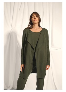 Just Cashmere Kaszmirowy kardigan "Brooke" w kolorze khaki ze sklepu Limango Polska w kategorii Swetry damskie - zdjęcie 188608428