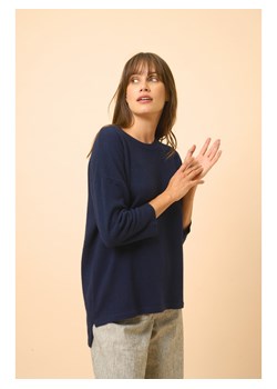 Just Cashmere Kaszmirowy sweter "Clatt" w kolorze granatowym ze sklepu Limango Polska w kategorii Swetry damskie - zdjęcie 188608477