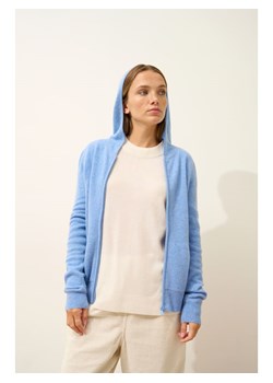 Just Cashmere Kaszmirowy kardigan "Debbie" w kolorze błękitnym ze sklepu Limango Polska w kategorii Swetry damskie - zdjęcie 188608495