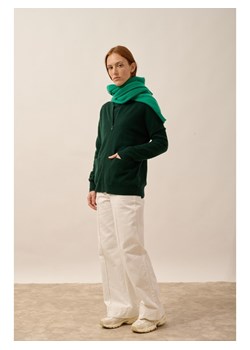 Just Cashmere Kaszmirowy kardigan "Ervie" w kolorze ciemnozielonym ze sklepu Limango Polska w kategorii Swetry damskie - zdjęcie 188608566