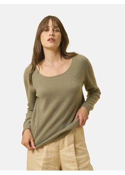 Just Cashmere Kaszmirowy sweter "Fiona" w kolorze khaki ze sklepu Limango Polska w kategorii Swetry damskie - zdjęcie 188608576