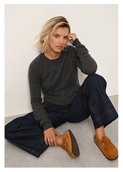 Just Cashmere Kaszmirowy sweter "Helen" w kolorze antracytowym ze sklepu Limango Polska w kategorii Swetry damskie - zdjęcie 188608648