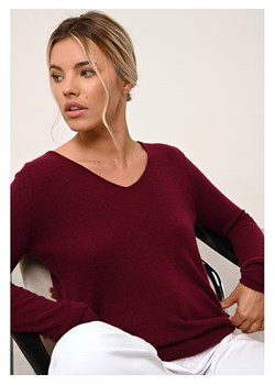 Just Cashmere Kaszmirowy sweter "Joan" w kolorze bordowym ze sklepu Limango Polska w kategorii Swetry damskie - zdjęcie 188608775