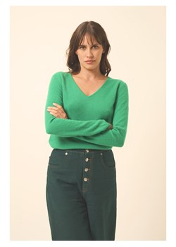 Just Cashmere Kaszmirowy sweter "Joan" w kolorze zielonym ze sklepu Limango Polska w kategorii Swetry damskie - zdjęcie 188608826
