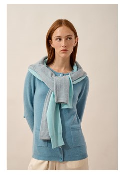 Just Cashmere Kaszmirowy kardigan "Katharine" w kolorze błękitnym ze sklepu Limango Polska w kategorii Swetry damskie - zdjęcie 188608968