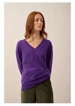 Just Cashmere Kaszmirowy sweter "Nora" w kolorze fioletowym ze sklepu Limango Polska w kategorii Swetry damskie - zdjęcie 188609248