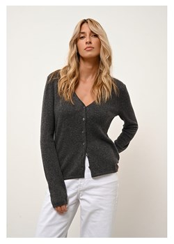 Just Cashmere Kaszmirowy kardigan "Norma" w kolorze antracytowym ze sklepu Limango Polska w kategorii Swetry damskie - zdjęcie 188609258