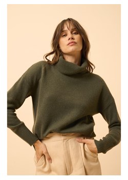 Just Cashmere Kaszmirowy golf "Romane" w kolorze khaki ze sklepu Limango Polska w kategorii Swetry damskie - zdjęcie 188609376