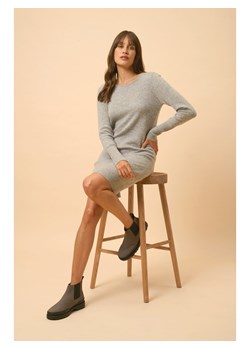 Just Cashmere Kaszmirowa sukienka "Susan" w kolorze szarym ze sklepu Limango Polska w kategorii Sukienki - zdjęcie 188609399