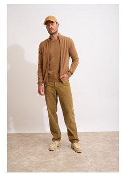 Just Cashmere Kaszmirowy kardigan "Alan" w kolorze jasnobrązowym ze sklepu Limango Polska w kategorii Swetry męskie - zdjęcie 188609575
