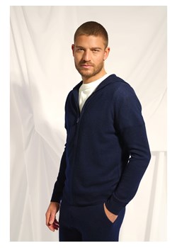 Just Cashmere Kaszmirowy kardigan "Elliot" w kolorze granatowym ze sklepu Limango Polska w kategorii Swetry męskie - zdjęcie 188609717