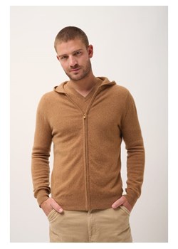 Just Cashmere Kaszmirowy kardigan "Elliot" w kolorze jasnobrązowym ze sklepu Limango Polska w kategorii Swetry męskie - zdjęcie 188609729