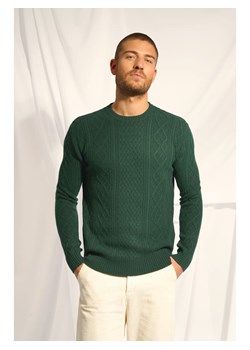 Just Cashmere Kaszmirowy sweter "Thurid" w kolorze zielonym ze sklepu Limango Polska w kategorii Swetry męskie - zdjęcie 188610037