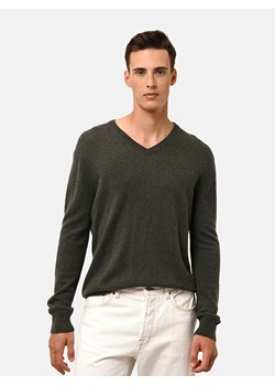 Just Cashmere Kaszmirowy sweter "Walt" w kolorze ciemnozielonym ze sklepu Limango Polska w kategorii Swetry męskie - zdjęcie 188610077