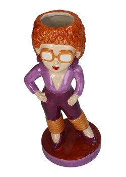Kersten Wazon "Dancing Queen '80" ze wzorem - 11,5 x 24,2 x 10,3 cm ze sklepu Limango Polska w kategorii Wazony - zdjęcie 188614547