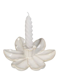Kersten Świecznik "Flower" w kolorze kremowym - wys. 4,5 x Ø 17 cm ze sklepu Limango Polska w kategorii Świeczniki - zdjęcie 188614619