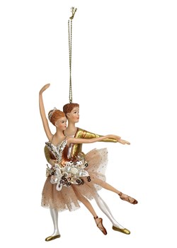 Kersten Bombka "Ballet Couple" w kolorze złoto-beżowym - 10 x 14  cm ze sklepu Limango Polska w kategorii Dekoracje bożonarodzeniowe - zdjęcie 188615015