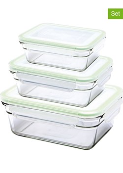 Glasslock Pojemniki (3 szt.) "Classic Type Oven" w kolorze zielonym ze sklepu Limango Polska w kategorii Pojemniki kuchenne - zdjęcie 188615527