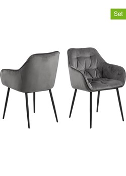 Actona Krzesła (2 szt.) "Brooke" w kolorze szarym do jadalni - 58 x 83 x 55 cm ze sklepu Limango Polska w kategorii Meble - zdjęcie 188616887