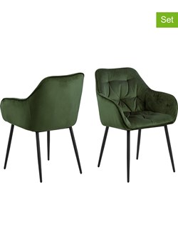 Actona Krzesła (2 szt.) "Brooke" w kolorze zielonym do jadalni - 41 x 83 x 40 cm ze sklepu Limango Polska w kategorii Meble - zdjęcie 188616896