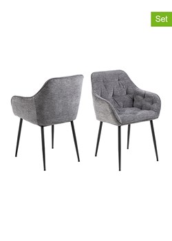 Actona Krzesła (2 szt.) "Brooke" w kolorze szarym do jadalni - 58 x 83 x 55 cm ze sklepu Limango Polska w kategorii Meble - zdjęcie 188617049