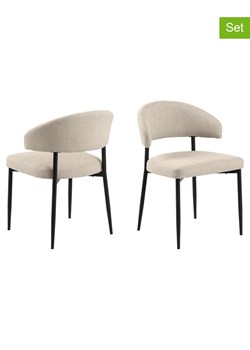 Actona Krzesła (2 szt.) "Edina" w kolorze beżowym do jadalni - 56 x 77 x 55 cm ze sklepu Limango Polska w kategorii Meble - zdjęcie 188617218