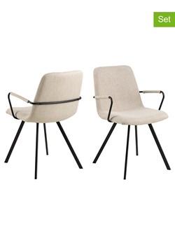 Actona Krzesła (2 szt.) "Selina" w kolorze beżowym do jadalni - 55,5 x 85 x 50,5 cm ze sklepu Limango Polska w kategorii Meble - zdjęcie 188617258