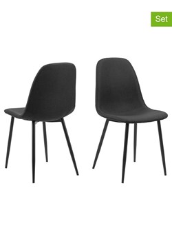 Actona Krzesła (4 szt.) "Celia" w kolorze czarnym do jadalni - 44 x 86 x 54 cm ze sklepu Limango Polska w kategorii Meble - zdjęcie 188617279