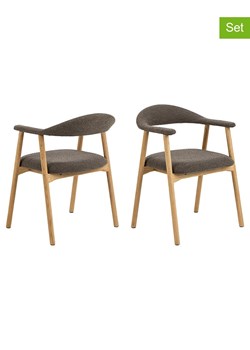 Actona Krzesła (2 szt.) "Addi" w kolorze szarobrązowym do jadalni - 56 x 75,5 x 54 cm ze sklepu Limango Polska w kategorii Meble - zdjęcie 188617526