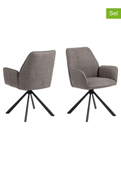 Actona Krzesła (2 szt.) w kolorze brązowo-szarym do jadalni - 61 x 88,5 x 63 cm ze sklepu Limango Polska w kategorii Meble - zdjęcie 188617538