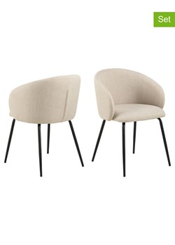 Actona Krzesła (2 szt.) "Eleanor" w kolorze beżowym do jadalni - 55,5 x 79 x 55 cm ze sklepu Limango Polska w kategorii Meble - zdjęcie 188617609