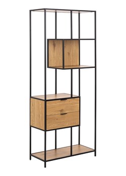 Actona Regał "Seaford" w kolorze jasnobrązowo-czarnym na książki - 77 x 185 x 35 cm ze sklepu Limango Polska w kategorii Regały i witryny - zdjęcie 188617778