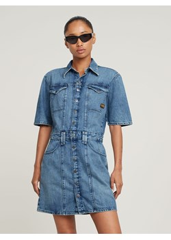 G-Star Sukienka dżinsowa w kolorze niebieskim ze sklepu Limango Polska w kategorii Sukienki - zdjęcie 188618596