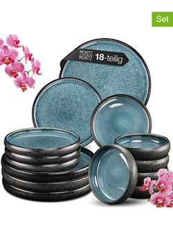Moritz &amp; Moritz 18-częściowy zestaw "Solid" w kolorze niebieskim ze sklepu Limango Polska w kategorii Naczynia - zdjęcie 188622099