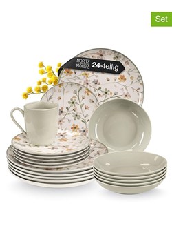 Moritz &amp; Moritz 24-częściowy zestaw "Primavera" w kolorze biało-beżowo-pomarańczowym ze sklepu Limango Polska w kategorii Naczynia - zdjęcie 188622156