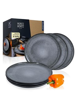 Moritz &amp; Moritz Talerze obiadowe (6 szt.) "Vida" w kolorze antracytowym - Ø 27 cm ze sklepu Limango Polska w kategorii Naczynia - zdjęcie 188622179