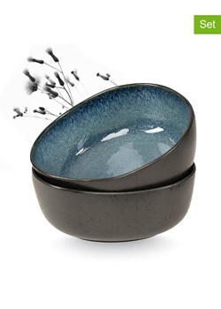 Moritz &amp; Moritz Miski (2 szt.) "Organic" w kolorze szaro-niebieskim do serwowania - Ø 23 cm ze sklepu Limango Polska w kategorii Naczynia - zdjęcie 188622346