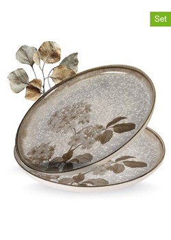 Moritz &amp; Moritz Talerze (2 szt.) w kolorze jasnoszaro-beżowym do serwowania - Ø 30 cm ze sklepu Limango Polska w kategorii Naczynia - zdjęcie 188622479