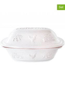 Römertopf 2-częściowy zestaw "Rustico" w kolorze białym - 5 l ze sklepu Limango Polska w kategorii Garnki - zdjęcie 188622618