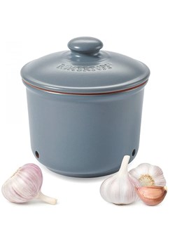 Römertopf Garnek "Mini" w kolorze niebiesko-pomarańczowym do czosnku - 600 ml ze sklepu Limango Polska w kategorii Pojemniki kuchenne - zdjęcie 188622627