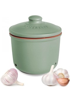 Römertopf Garnek "Mini" w kolorze zielono-pomarańczowym do czosnku - 600 ml ze sklepu Limango Polska w kategorii Pojemniki kuchenne - zdjęcie 188622637