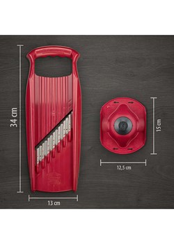 Börner Szatkownica "Welle-Waffel XXL PowerLine" w kolorze czerwonym - 33,7 x 13 cm ze sklepu Limango Polska w kategorii Akcesoria kuchenne - zdjęcie 188622709