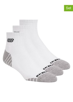 Skechers Skarpety (3 pary) w kolorze biało-szarym ze sklepu Limango Polska w kategorii Skarpetki męskie - zdjęcie 188623128