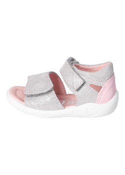 PEPINO Skórzane sandały w kolorze szaro-jasnoróżowym ze sklepu Limango Polska w kategorii Sandały dziecięce - zdjęcie 188624758