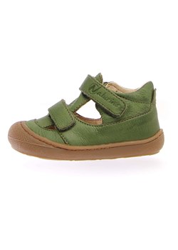 Naturino Skórzane półsandały "Puffy" w kolorze zielonym ze sklepu Limango Polska w kategorii Sandały dziecięce - zdjęcie 188624935